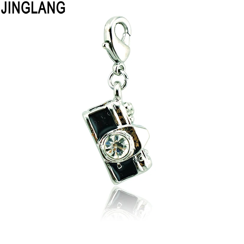 JINGLANG Brand New Fashion Lobster Clasp Dangle Rhinestone Camera Charms DIY Alloy Pendants Jewelry Accessories
JINGLANG Brand New Fashion Lobster Clasp Dangle Rhinestone Camera Charms DIY Alloy Pendants Jewelry Accessories