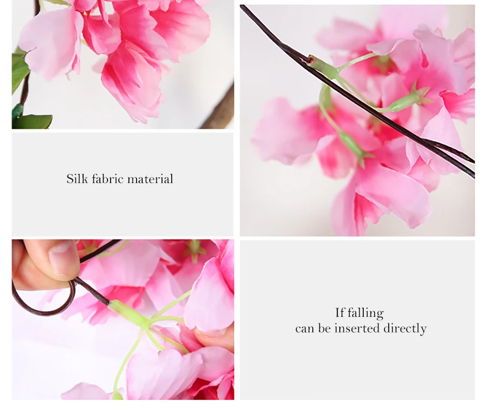 Luyue 233cm Artificial Cherry Blossoms Flower Vines party supplies Garland Silk Fake Cherry Flower Rattan Wedding home Decor
Luyue 233cm Artificial Cherry Blossoms Flower Vines party supplies Garland Silk Fake Cherry Flower Rattan Wedding home Decor