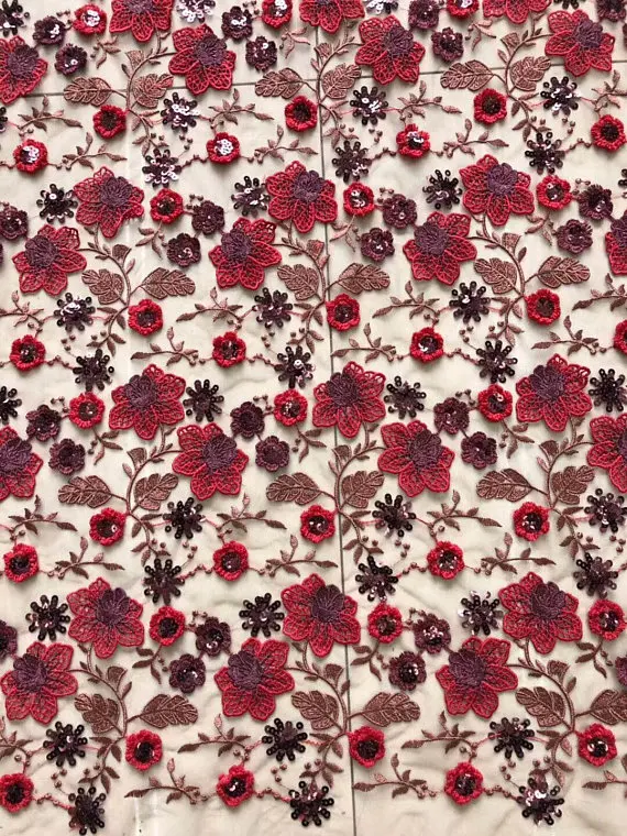 1yard high end lace fabric, embroidered lace fabric with sequins, sequined tulle lace fabric with red florals
1yard high end lace fabric, embroidered lace fabric with sequins, sequined tulle lace fabric with red florals