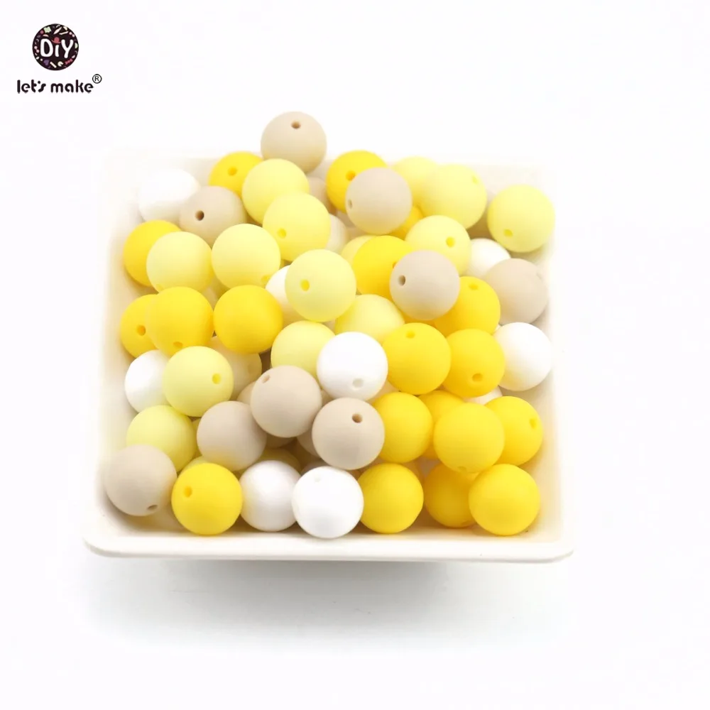 Let's Make Silicone Teether Beads Food Grade 100pc Yellow Series Nursing Accessories DIY Teething Jewelry Beads Baby Teether
Let's Make Silicone Teether Beads Food Grade 100pc Yellow Series Nursing Accessories DIY Teething Jewelry Beads Baby Teether