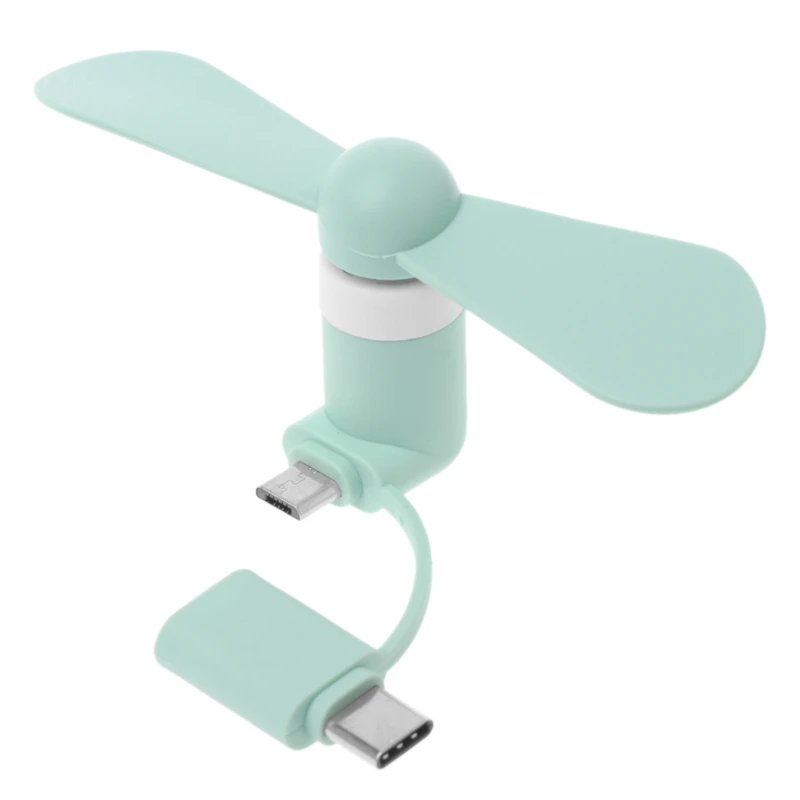 

2 in 1 Type C Micro USB Mini Fan Cooler Gadgets Cool For Samsung Xiaomi Huawei HTC Cell Phone