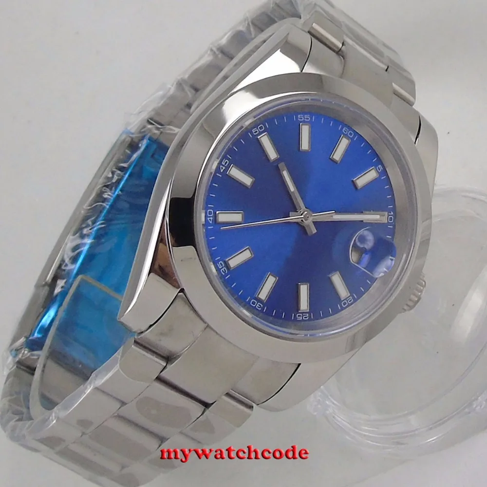 Мужские автоматические часы с синим циферблатом 40 мм|Мужские механические часы| |