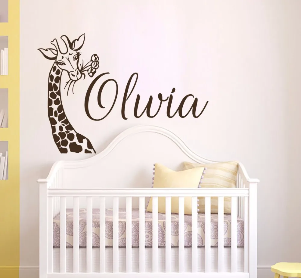 Personalized Girl Name Giraffe Wall Stickers Mural Africa Kids Nursery Home Bedroom Decoration Kids Baby Home Decor W45
Personalized Girl Name Giraffe Wall Stickers Mural Africa Kids Nursery Home Bedroom Decoration Kids Baby Home Decor W45
