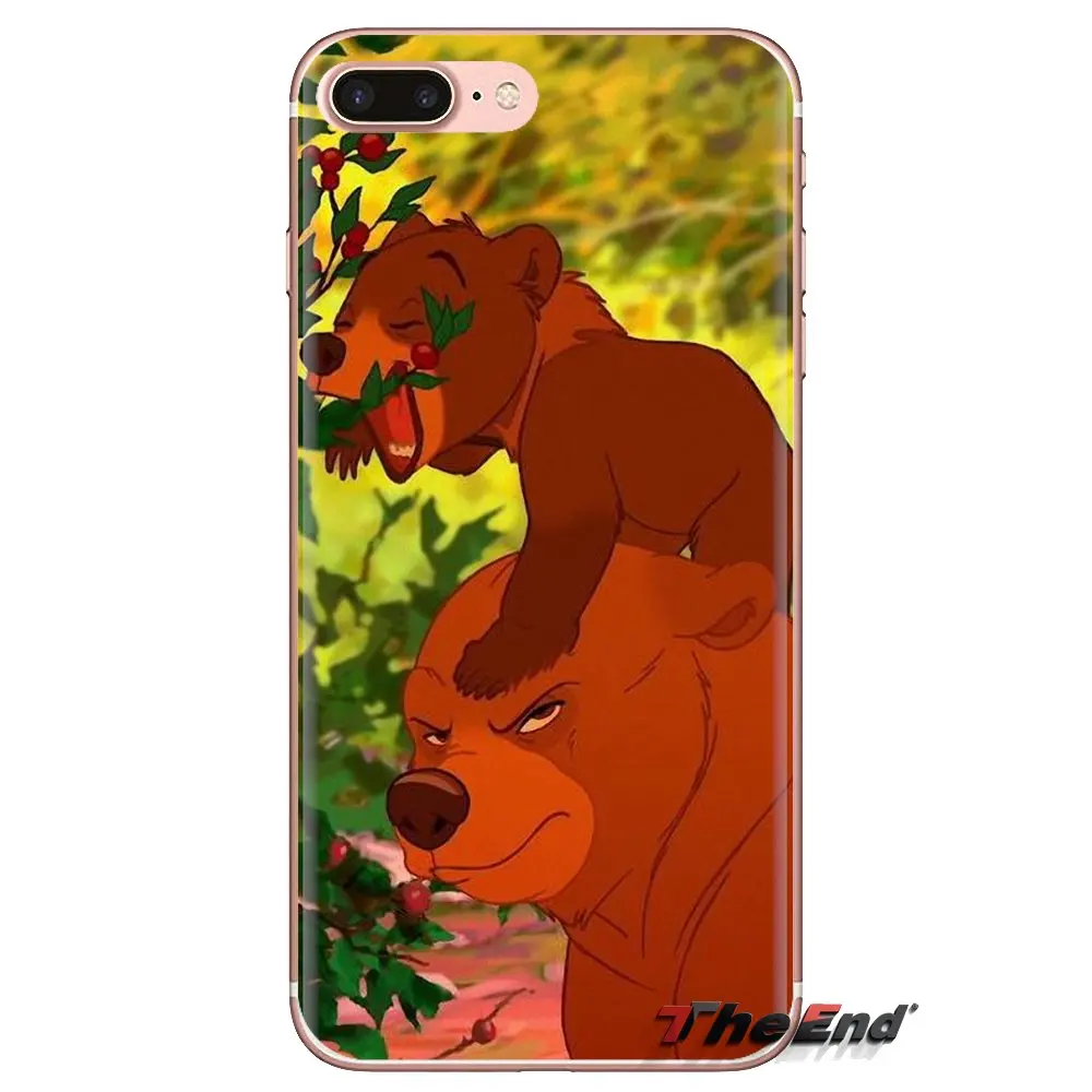 Silicone Phone Shell Case For iPod Touch Apple iPhone 4 4S 5 5S SE 5C 6 6S 7 8 X XR XS Plus MAX Pretty And Cute Brother Bear Art |