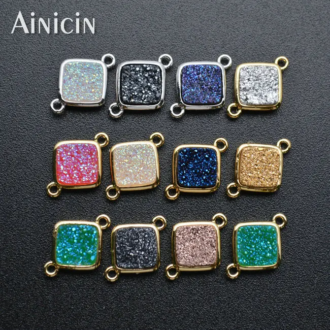 10pcs Many Colors Druzy Crystal Black Blue White Pink Color Connectors Fashion Jewelry Making Findings
10pcs Many Colors Druzy Crystal Black Blue White Pink Color Connectors Fashion Jewelry Making Findings