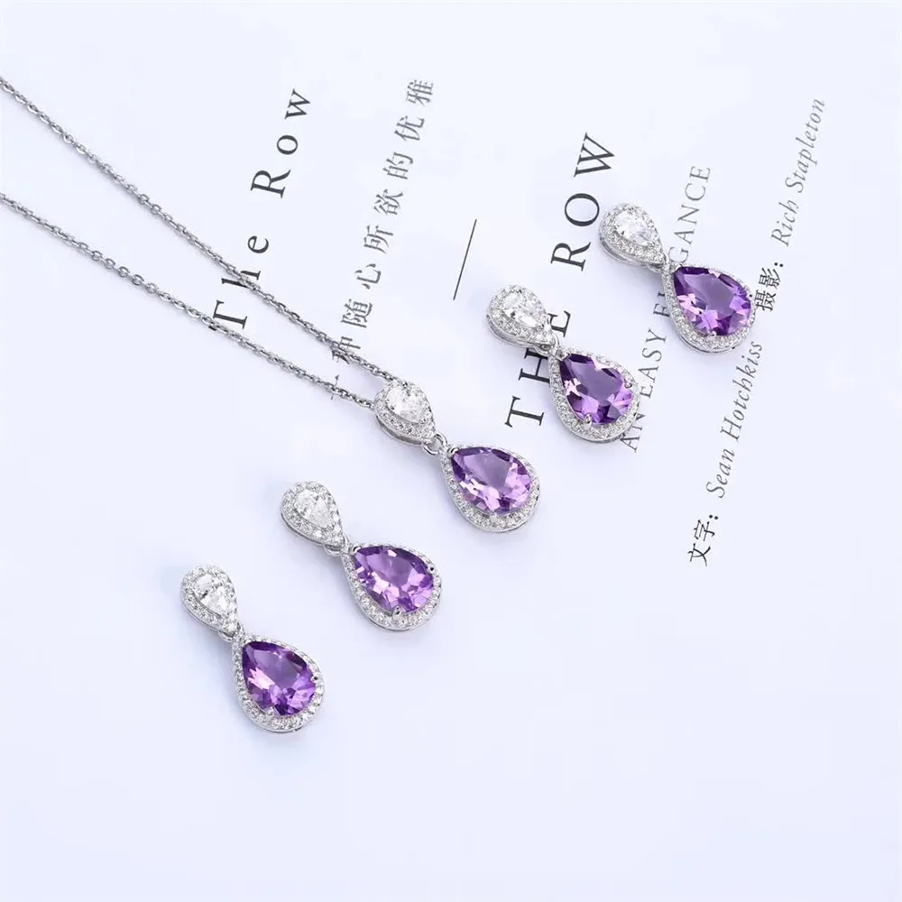 wholesale luxury trendy 925 sterling silver Amethyst natural gemstone pendant necklace for wedding engagement
wholesale luxury trendy 925 sterling silver Amethyst natural gemstone pendant necklace for wedding engagement