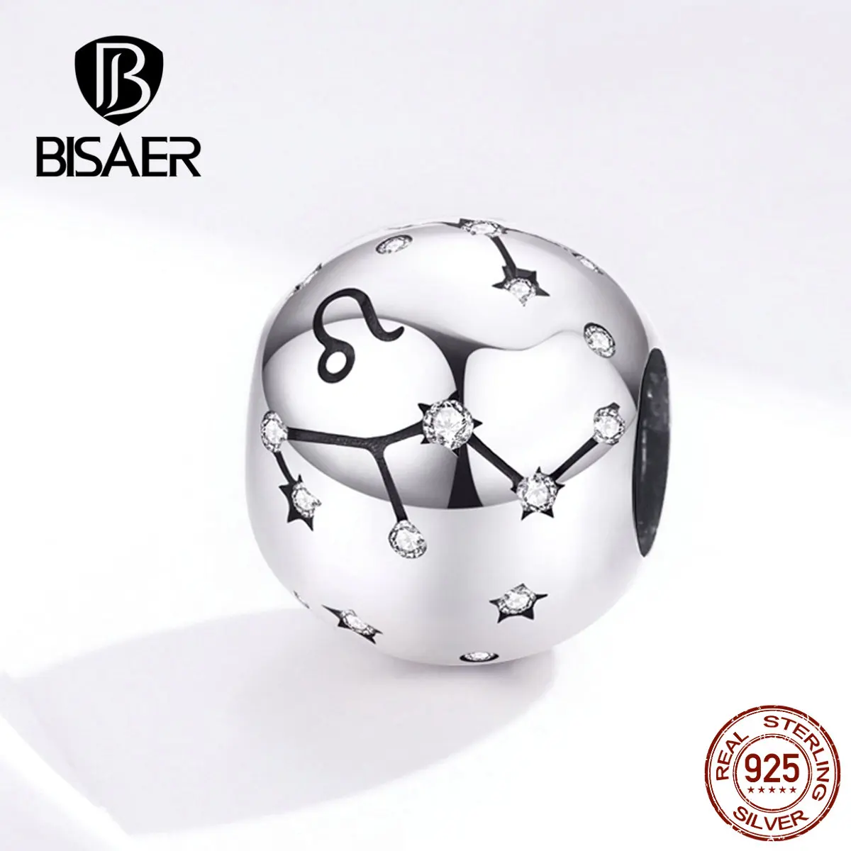 BISAER 925 Sterling Silver Twelve Constellations Leo Star Sign Zodiac Beads Charm Fit Charms Bracelets DIY Jewelry ECC1218
BISAER 925 Sterling Silver Twelve Constellations Leo Star Sign Zodiac Beads Charm Fit Charms Bracelets DIY Jewelry ECC1218