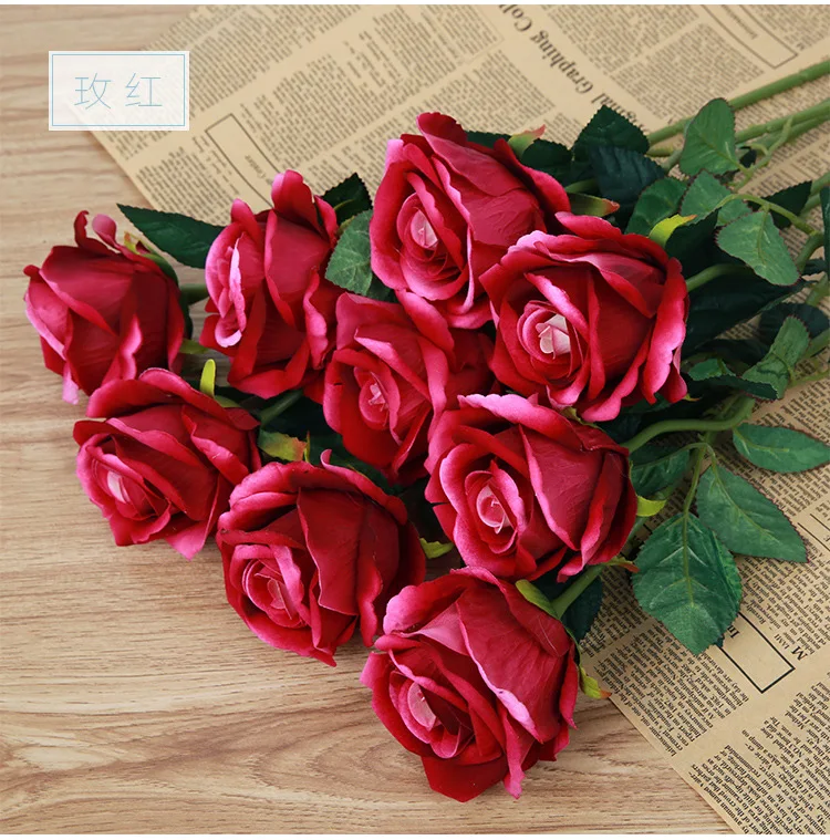 10 Pcs/Lot Wedding Decoration Rose Artificial Flowers Romantic Date /Party Sending Roses Silk Flower Bouquet
10 Pcs/Lot Wedding Decoration Rose Artificial Flowers Romantic Date /Party Sending Roses Silk Flower Bouquet
