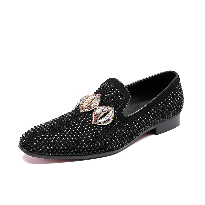 Luxury Brand Men Shoes Crystal Decor Moccasins Black/Red Fashion Flats Creepers Casual Tenis Masculino Top Popular Men Loafers
Luxury Brand Men Shoes Crystal Decor Moccasins Black/Red Fashion Flats Creepers Casual Tenis Masculino Top Popular Men Loafers