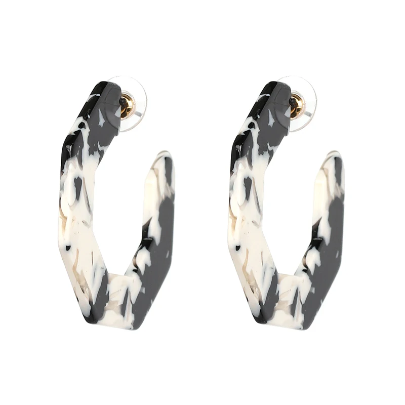 JURAN NEW Fashion Simple Resin Geometric Hoop Earring Multicolor Acrylic Earrings For women Statement Jewelry Accessories
JURAN NEW Fashion Simple Resin Geometric Hoop Earring Multicolor Acrylic Earrings For women Statement Jewelry Accessories