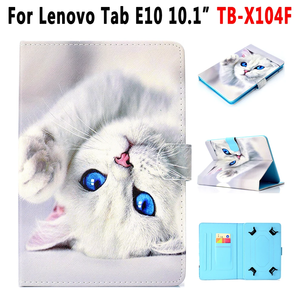 Чехол для lenovo Tab E10 10 1 TB X104F чехол планшета с рисунком кота мягкий ударопрочный
