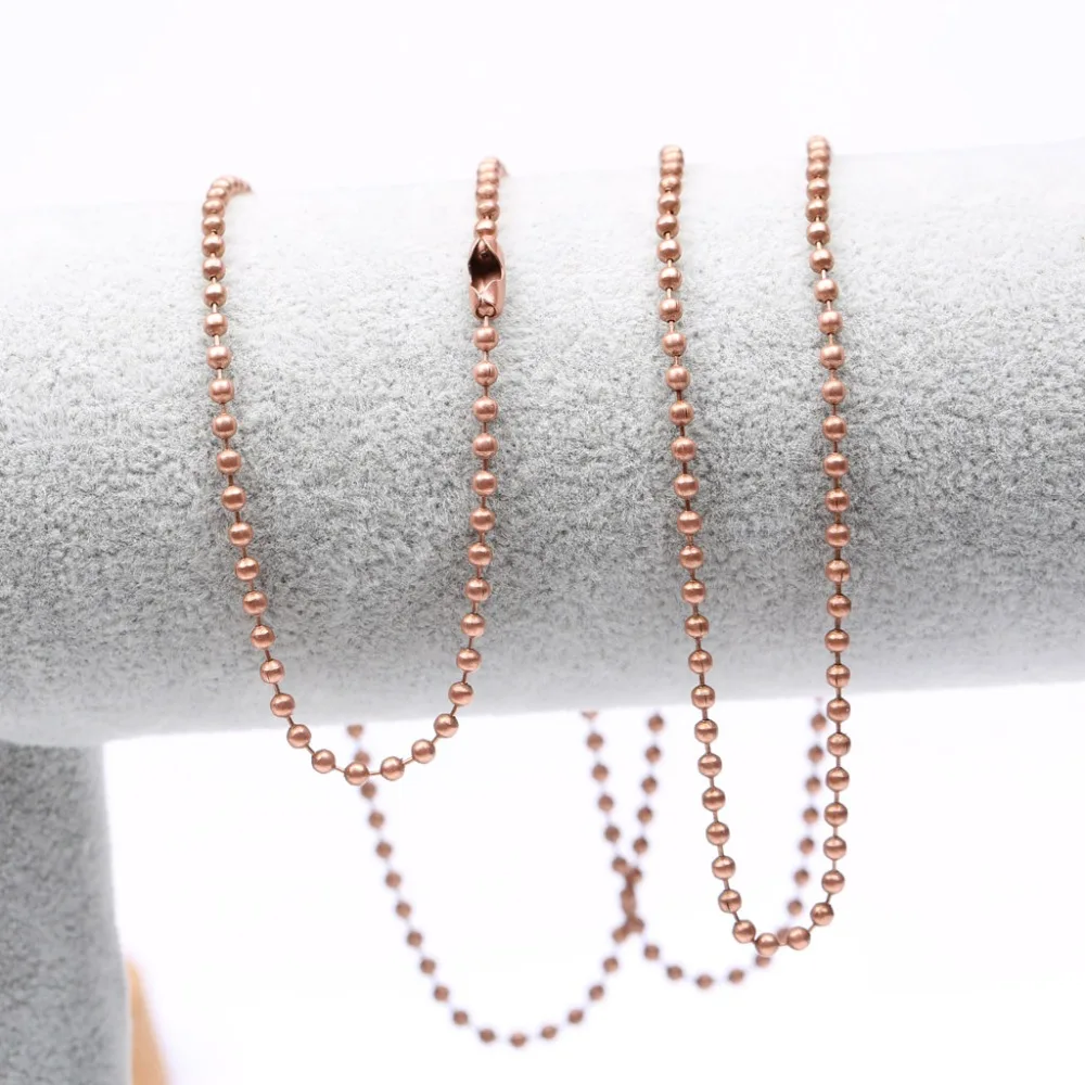 reidgaller 5pcs 2.4mm 80mm long metal ball beaded chains for jewelry making diy necklace pendant accessories | Украшения и