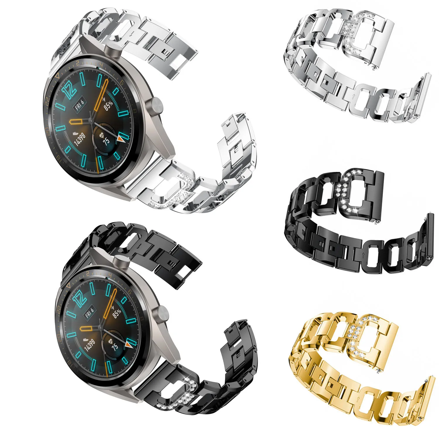 Браслет из нержавеющей стали для Huawei Watch GT, женский ремешок с бриллиантами для наручных часов Samsung Galaxy Watch 46 мм Gear S3
Браслет из нержавеющей стали для Huawei Watch GT, женский ремешок с бриллиантами для наручных часов Samsung Galaxy Watch 46 мм Gear S3