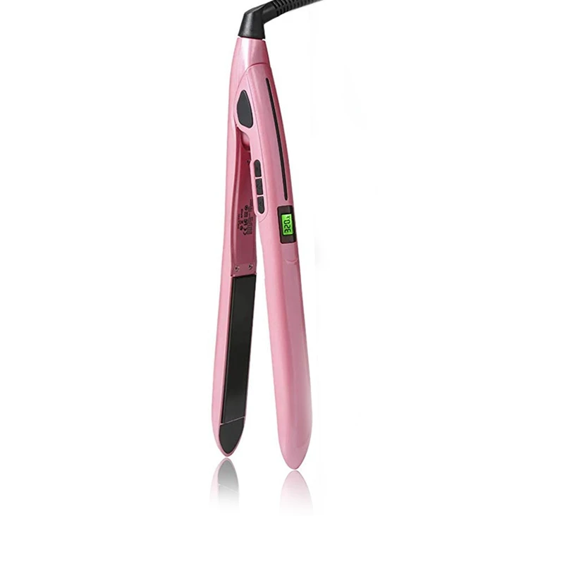 HOT!Hair Straightener with 1 Inch Ion plates Adjustable Temperature Suitable for All Hair Types Fast Dual Voltage Rose Pink UK | Красота и