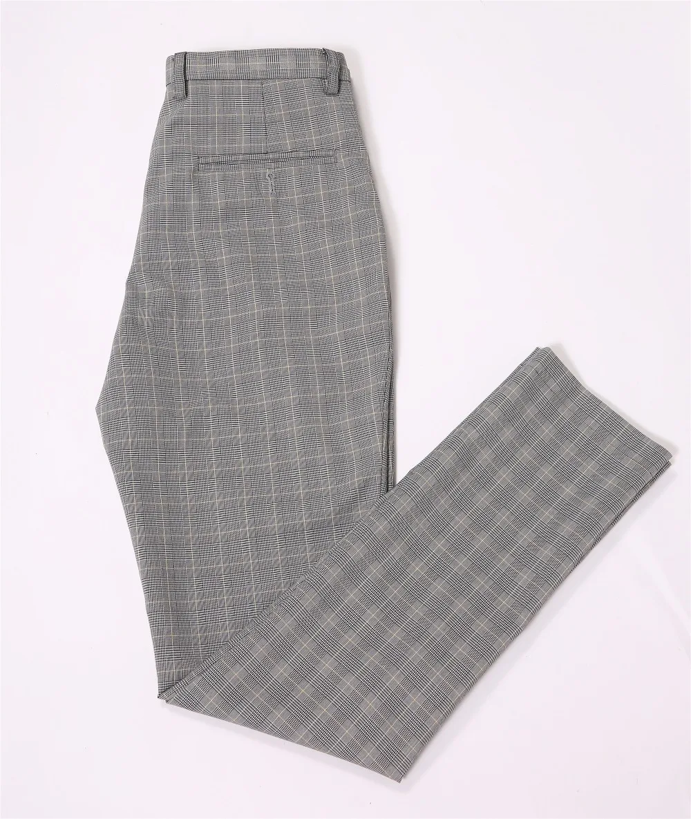 Винтажный серый клетчатый Мужской Блейзер брюки приталенные на заказ для жениха