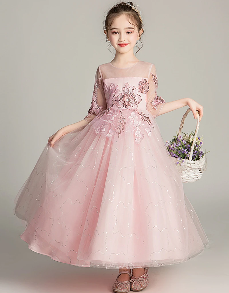 Sequined Embroidered Applique Half Sleeve Wedding Girls Dress Elegant Party Princess Birthday Evening Lady Flower Dress WGCK2971
Sequined Embroidered Applique Half Sleeve Wedding Girls Dress Elegant Party Princess Birthday Evening Lady Flower Dress WGCK2971