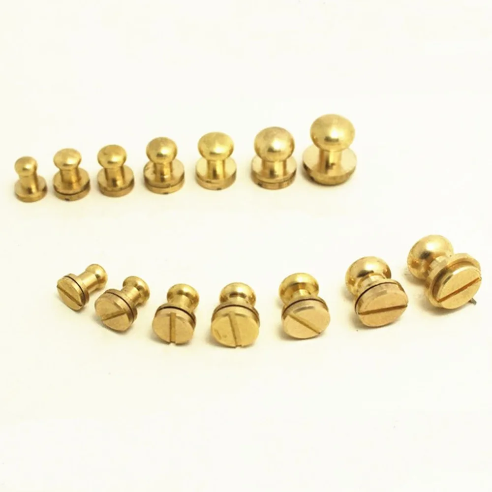 20pcs Leather Craft Belt Wallet Solid Brass Nail Rivets Chicago Screws New Diy 12*10*12
20pcs Leather Craft Belt Wallet Solid Brass Nail Rivets Chicago Screws New Diy 12*10*12