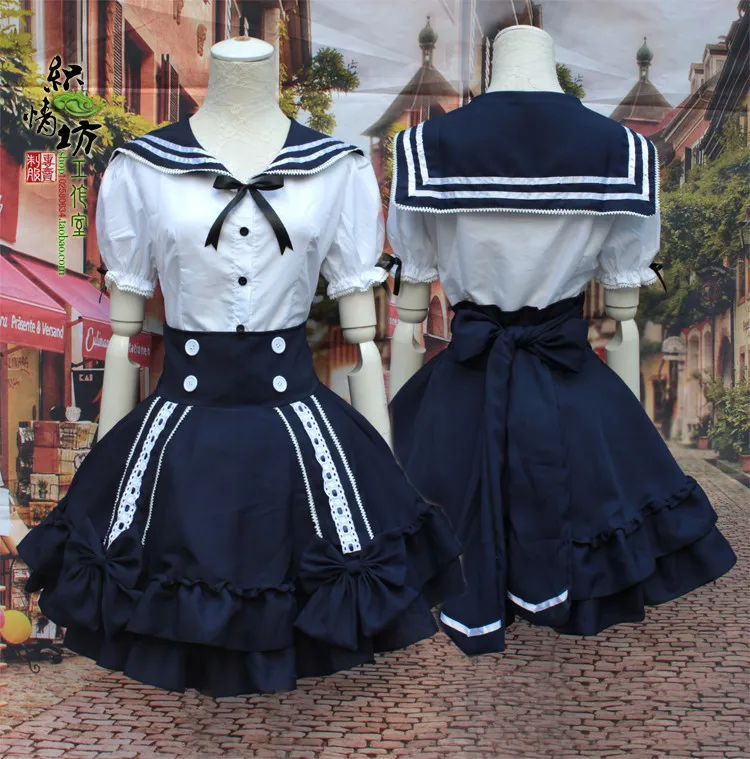 New Anime Girls Lolita Dress Sexy Sailor Costumes Halloween Party Ball Gown Cosplay Costume Bowknot Dress Uniform Free Shipping
New Anime Girls Lolita Dress Sexy Sailor Costumes Halloween Party Ball Gown Cosplay Costume Bowknot Dress Uniform Free Shipping