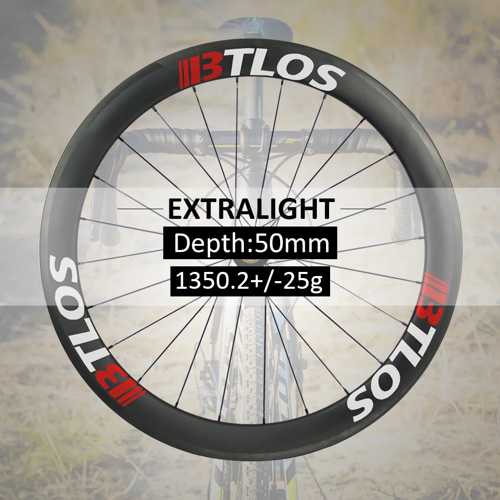 Extralight carbon wheels 1350g Warranty 2 years clincher road bike 700c 50mm deep disc brake available - WRC-50L
Extralight carbon wheels 1350g Warranty 2 years clincher road bike 700c 50mm deep disc brake available - WRC-50L
