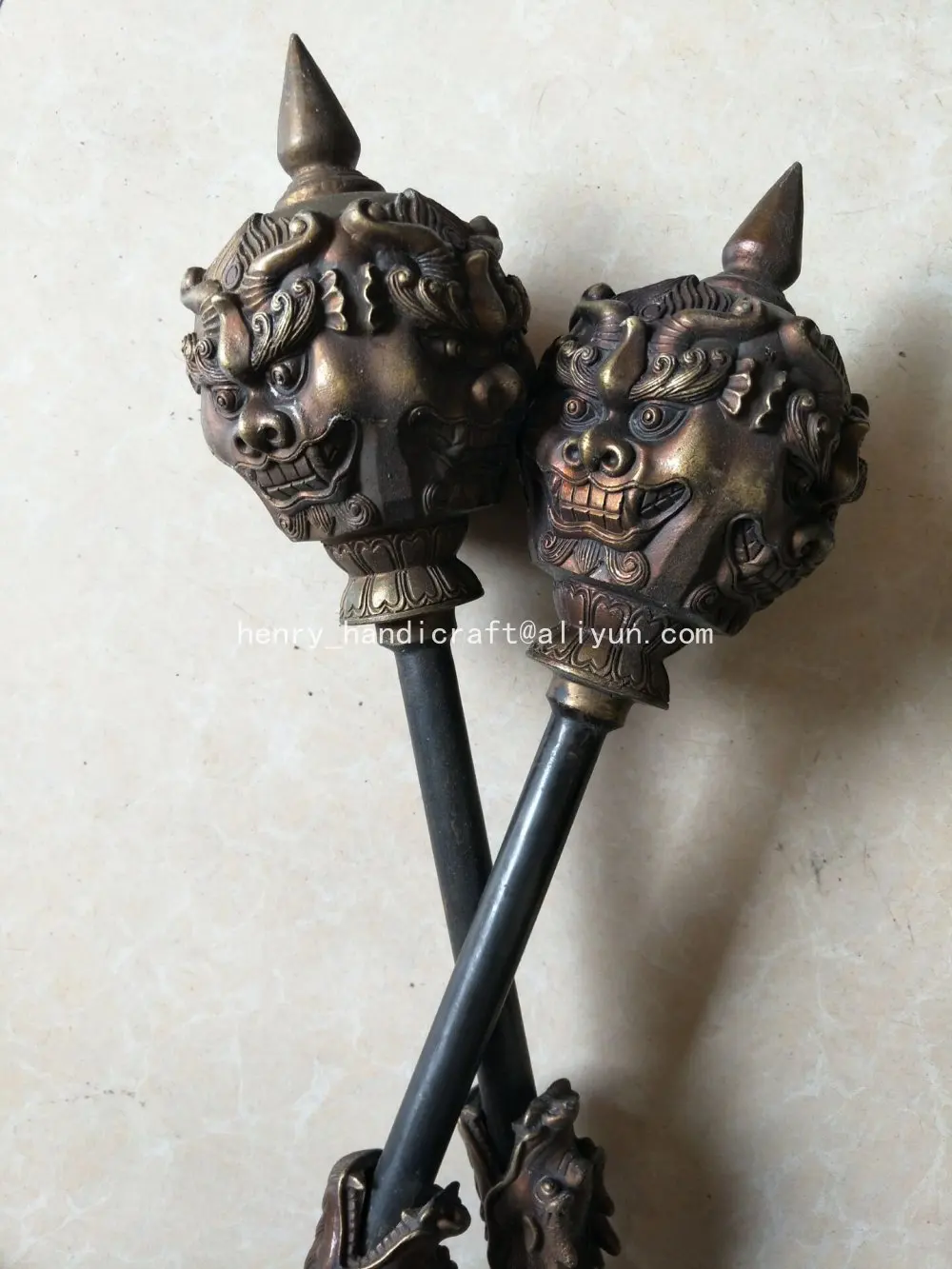 Collectable Qing Dynasty's weapon, Eighteen weapons of copper hammer,Dragon King, witht carved
Collectable Qing Dynasty's weapon, Eighteen weapons of copper hammer,Dragon King, witht carved
