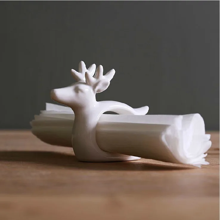 2pcs creative ceramic ring paper towel napkin holder Ornaments elk hotel dining table decor Birthday party deecoraitons
2pcs creative ceramic ring paper towel napkin holder Ornaments elk hotel dining table decor Birthday party deecoraitons