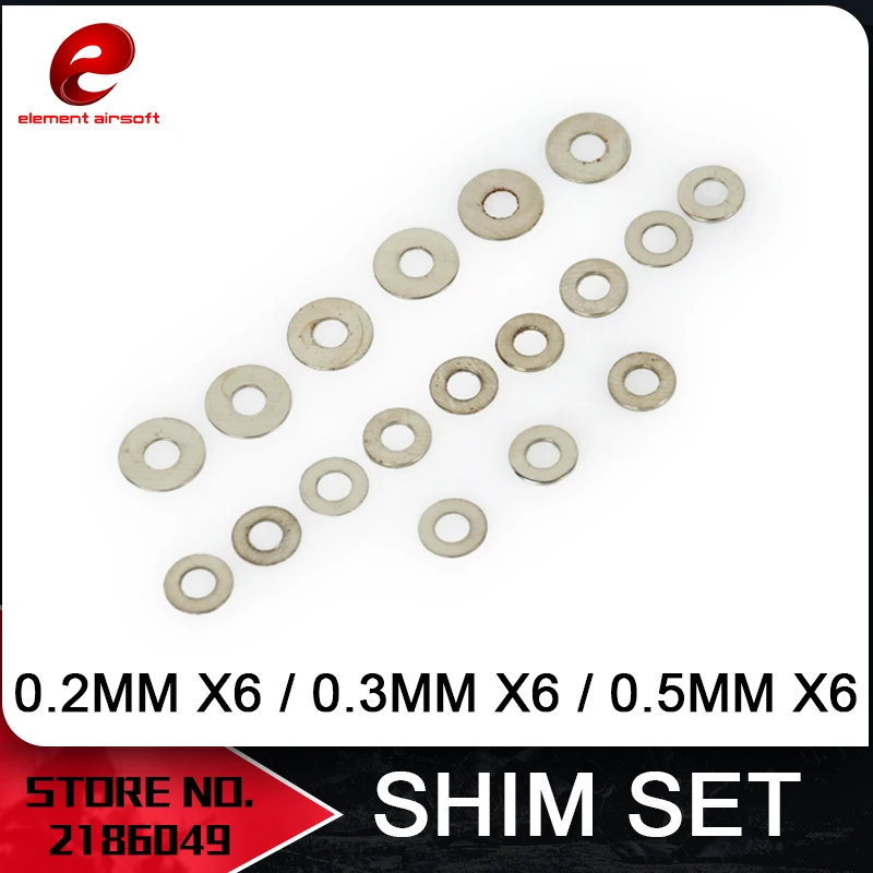 Element Aluminum Washer Set Shim for Airsoft AEG Gearbox Hunting Accessories Wholesale 0.2mm x 6pcs, 0.3mm x 6pcs, 0.5mm IN0911
Element Aluminum Washer Set Shim for Airsoft AEG Gearbox Hunting Accessories Wholesale 0.2mm x 6pcs, 0.3mm x 6pcs, 0.5mm IN0911