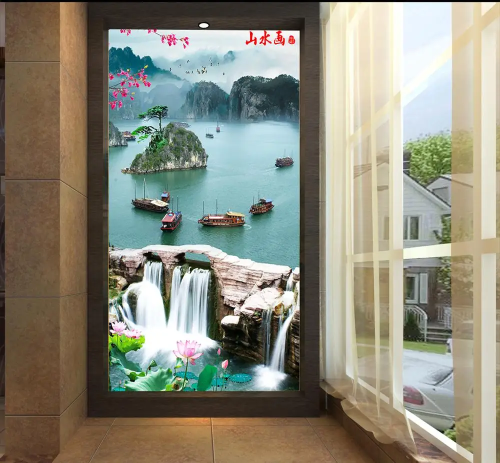 Customized 3D mural wallpaper medium-size oil painting with mountain river pattern as vertical background the corridor screen
Customized 3D mural wallpaper medium-size oil painting with mountain river pattern as vertical background the corridor screen