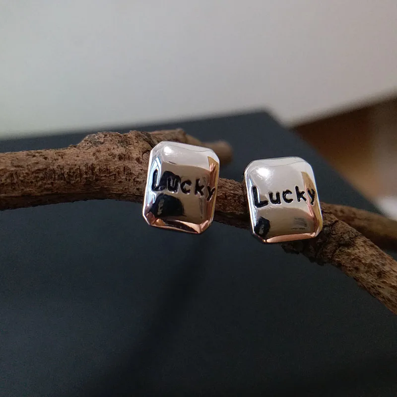 Clearance fashion 100% pure 925 sterling silver earrings Letter Lucky stud earrings for women girls female jewelry gifts
Clearance fashion 100% pure 925 sterling silver earrings Letter Lucky stud earrings for women girls female jewelry gifts