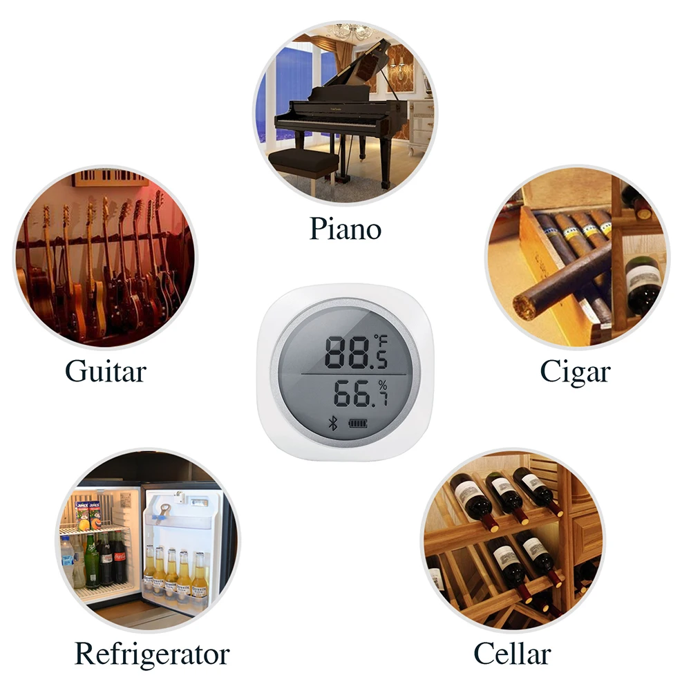 Hot IBS-TH1 Plus Wireless Bluetooth Thermometer & Hygrometer For Android & IOS Phone Used For Brewing Meat Plant Cigar Storage
Hot IBS-TH1 Plus Wireless Bluetooth Thermometer & Hygrometer For Android & IOS Phone Used For Brewing Meat Plant Cigar Storage