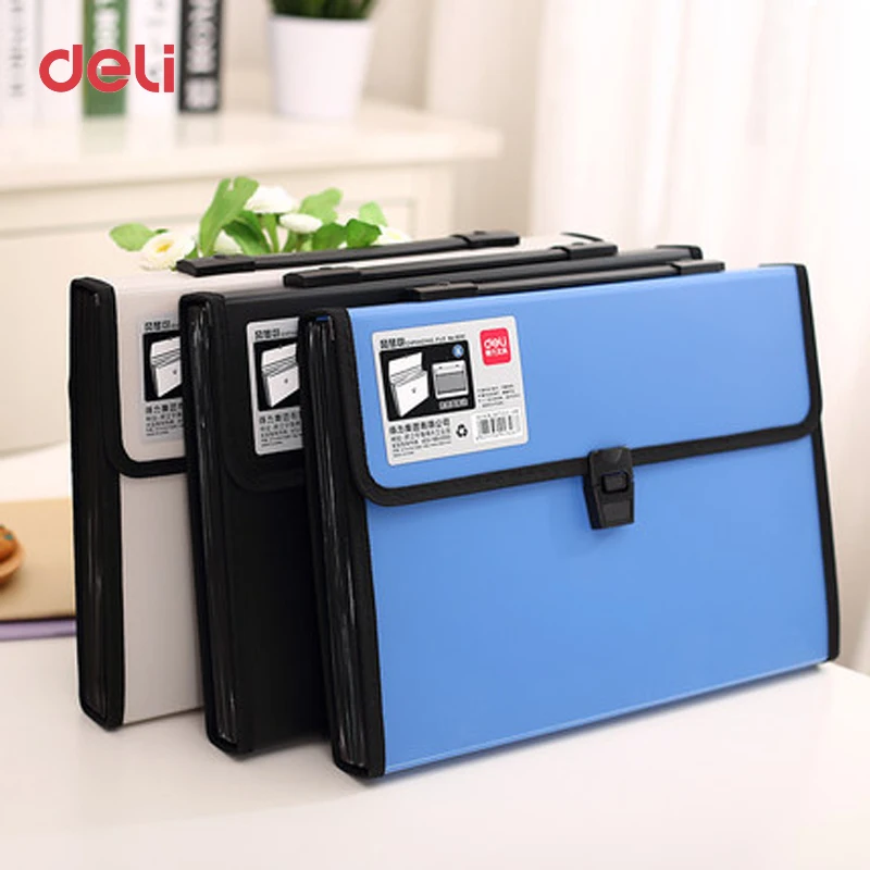 Deli Wholesale waterproof A4 Paper File Folder for document Bags school supplies stationery Office expanding wallet business bag
Deli Wholesale waterproof A4 Paper File Folder for document Bags school supplies stationery Office expanding wallet business bag