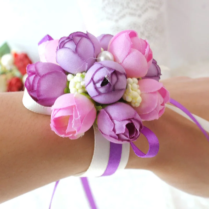 Women Girl Bridesmaid Sisters Wristband Artificial Flowers Bride Wedding Wrist Flower Halloween Party Favor
Women Girl Bridesmaid Sisters Wristband Artificial Flowers Bride Wedding Wrist Flower Halloween Party Favor