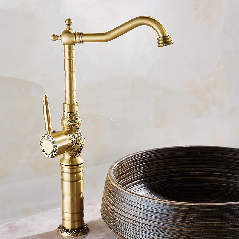 High Quality Single Handle Bronze Embossed Basin Faucet Hot & Cold Mixer Tap Fashion Swivel Bathroom Sink Kitchen Faucet TP1117
High Quality Single Handle Bronze Embossed Basin Faucet Hot & Cold Mixer Tap Fashion Swivel Bathroom Sink Kitchen Faucet TP1117