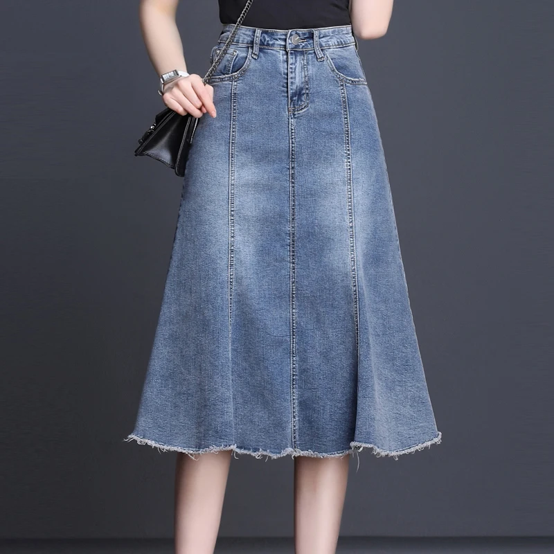 2019 Summer Spring Korean Style Women High Waisted Tassel Mid Calf Trumpet Denim Skirt , Woman Womens Slim Mermaid Jean Skirts
2019 Summer Spring Korean Style Women High Waisted Tassel Mid Calf Trumpet Denim Skirt , Woman Womens Slim Mermaid Jean Skirts