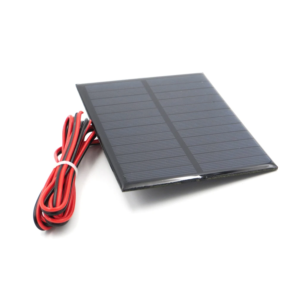 1pc x 6V 1.1Watt with 100cm extend wire Solar Panel Polycrystalline Silicon DIY Battery Charger Small Mini Cell cable toy |