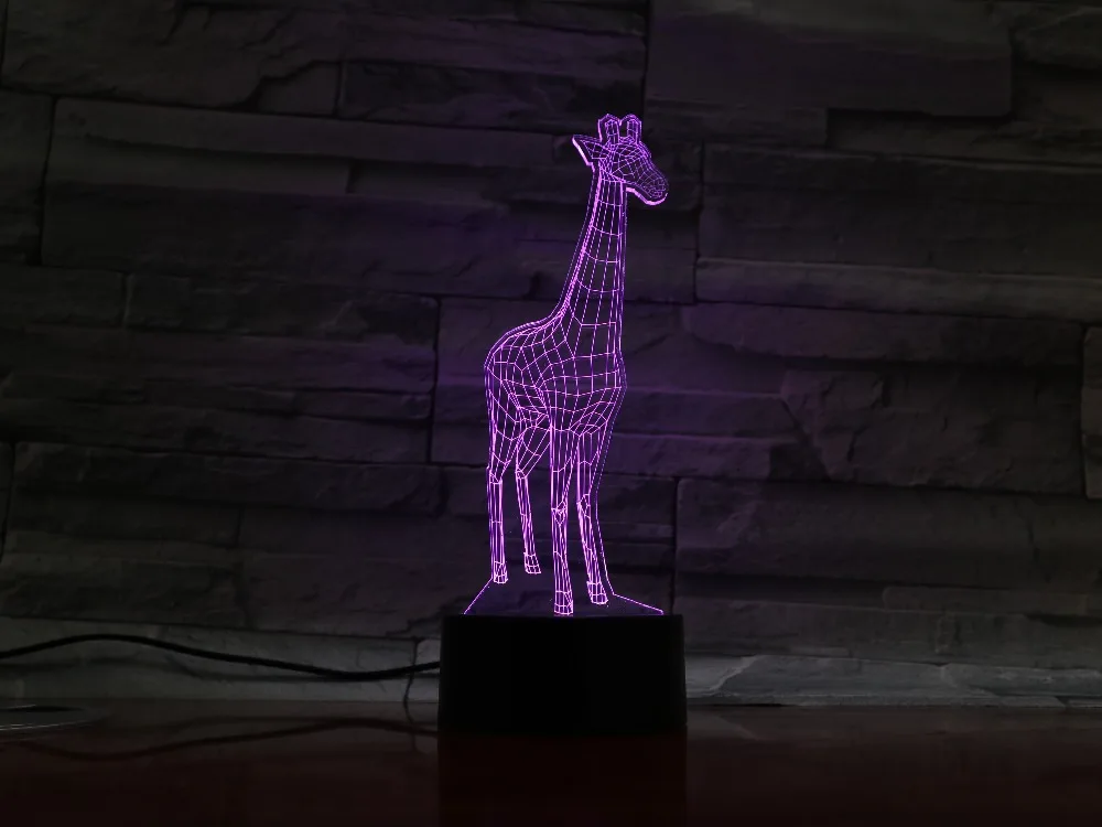 Cartoon Animal Giraffe Acrylic Panel 3D Lava Lamp 7 Color Changing LED Night Light Bedroom Table Lamp Atmosphere Lights 3D-1406
Cartoon Animal Giraffe Acrylic Panel 3D Lava Lamp 7 Color Changing LED Night Light Bedroom Table Lamp Atmosphere Lights 3D-1406
