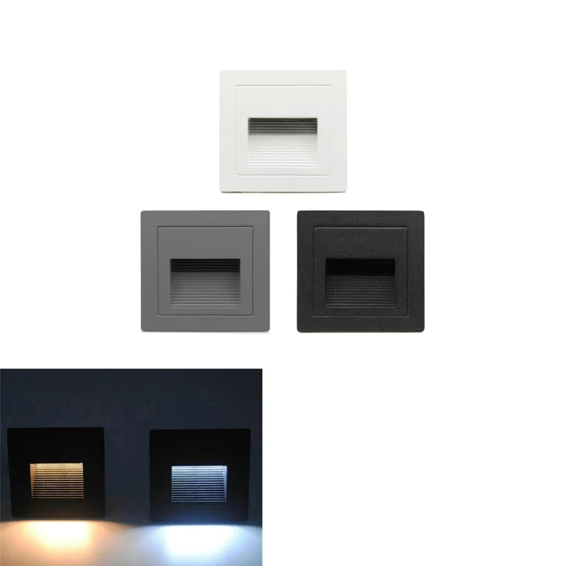 

Waterproof Outdoor Led Stair Step Lamp 3w 5W Recessed Wall Corner Footlight Night Light For Landscape Pathway Corridor 220v