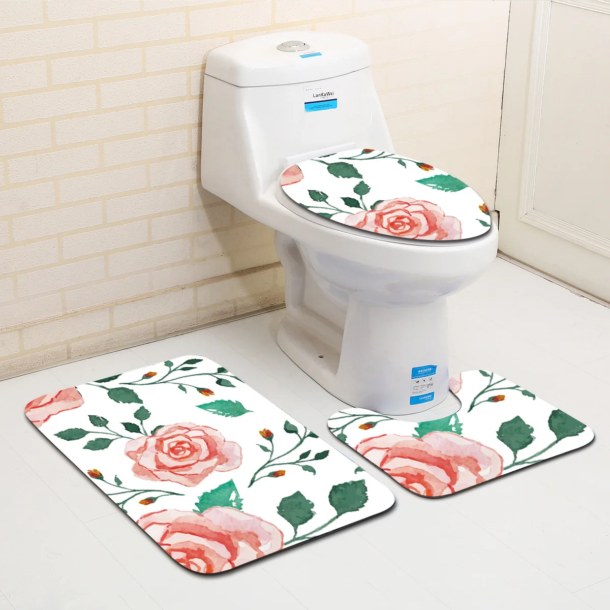 Floral Printed 3pcs Mats For Bathroom And Toilet Washable Toilet Bath Mat Toilet Lid Cover Bathroom Rugs Toilet Seat Cushion Set
Floral Printed 3pcs Mats For Bathroom And Toilet Washable Toilet Bath Mat Toilet Lid Cover Bathroom Rugs Toilet Seat Cushion Set