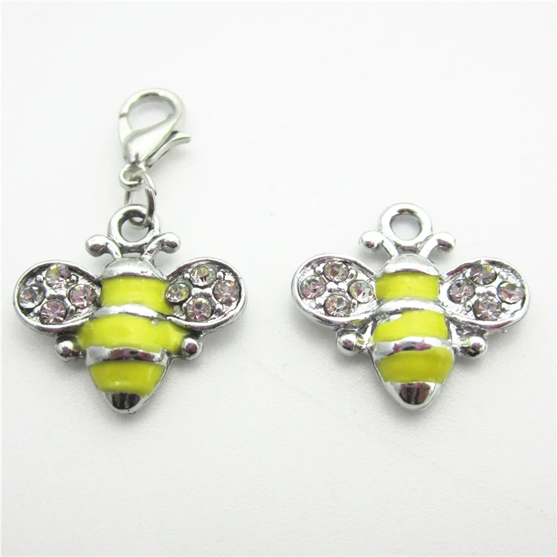Hot selling 20pcs/lot Crystal Bee dangle charms lobster clasp charms DIY Bracelet pendants Jewelry accessory hanging charms
Hot selling 20pcs/lot Crystal Bee dangle charms lobster clasp charms DIY Bracelet pendants Jewelry accessory hanging charms