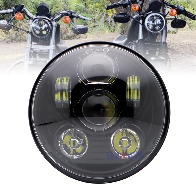 DOT 5-3/4" 5.75" Round Projector LED Headlights for Dyna Sportster Sreet Bob Ultra Wide Sleek Soft Night Knight Low Rider Sevent
DOT 5-3/4" 5.75" Round Projector LED Headlights for Dyna Sportster Sreet Bob Ultra Wide Sleek Soft Night Knight Low Rider Sevent