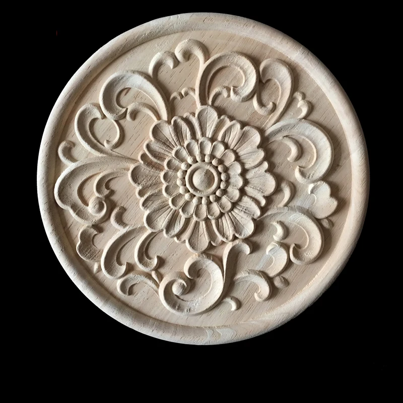 24CM Round Real Wood Applique Flower Jewelry Cabinet Decoration Home Decor Furnishing European Style Carved Wooden Tablets
24CM Round Real Wood Applique Flower Jewelry Cabinet Decoration Home Decor Furnishing European Style Carved Wooden Tablets