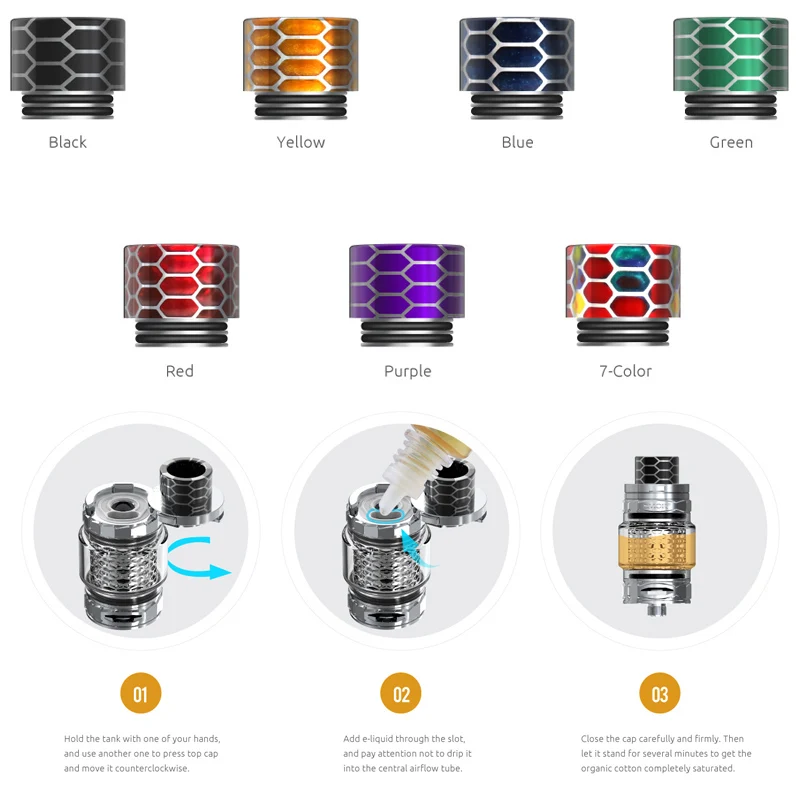 SMOK TFV12 Prince Cobra Edition Tank 7 мл V12 Strip Mesh X2 Clapton катушка Смола капельная наконечник