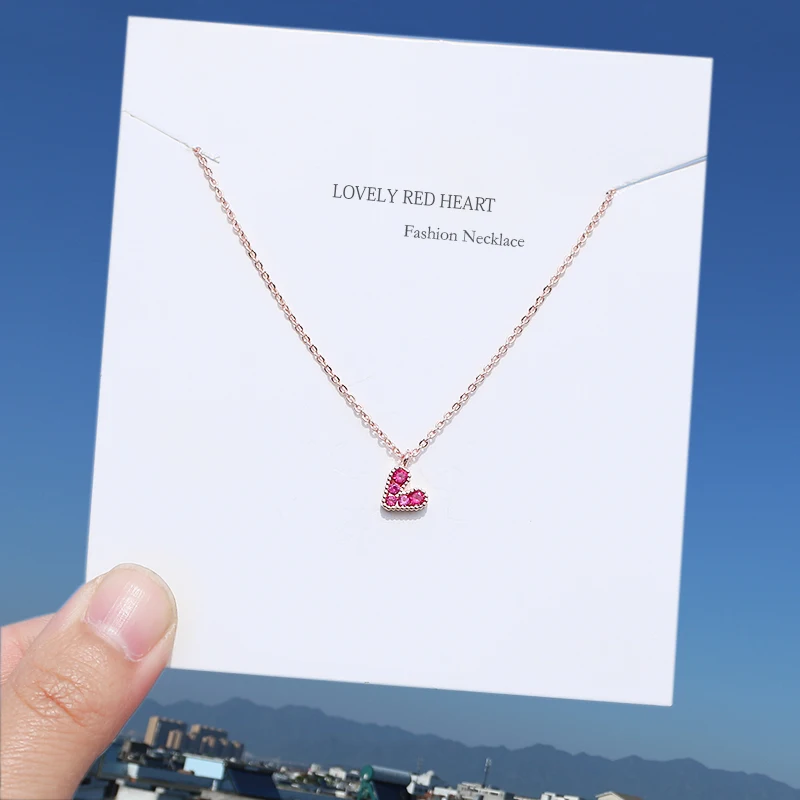 DIEERLAN New Design 925 Sterling Silver Zircon Heart Rose Gold Chain Necklaces For Women Jewelry Colgante Pingente de plata
DIEERLAN New Design 925 Sterling Silver Zircon Heart Rose Gold Chain Necklaces For Women Jewelry Colgante Pingente de plata