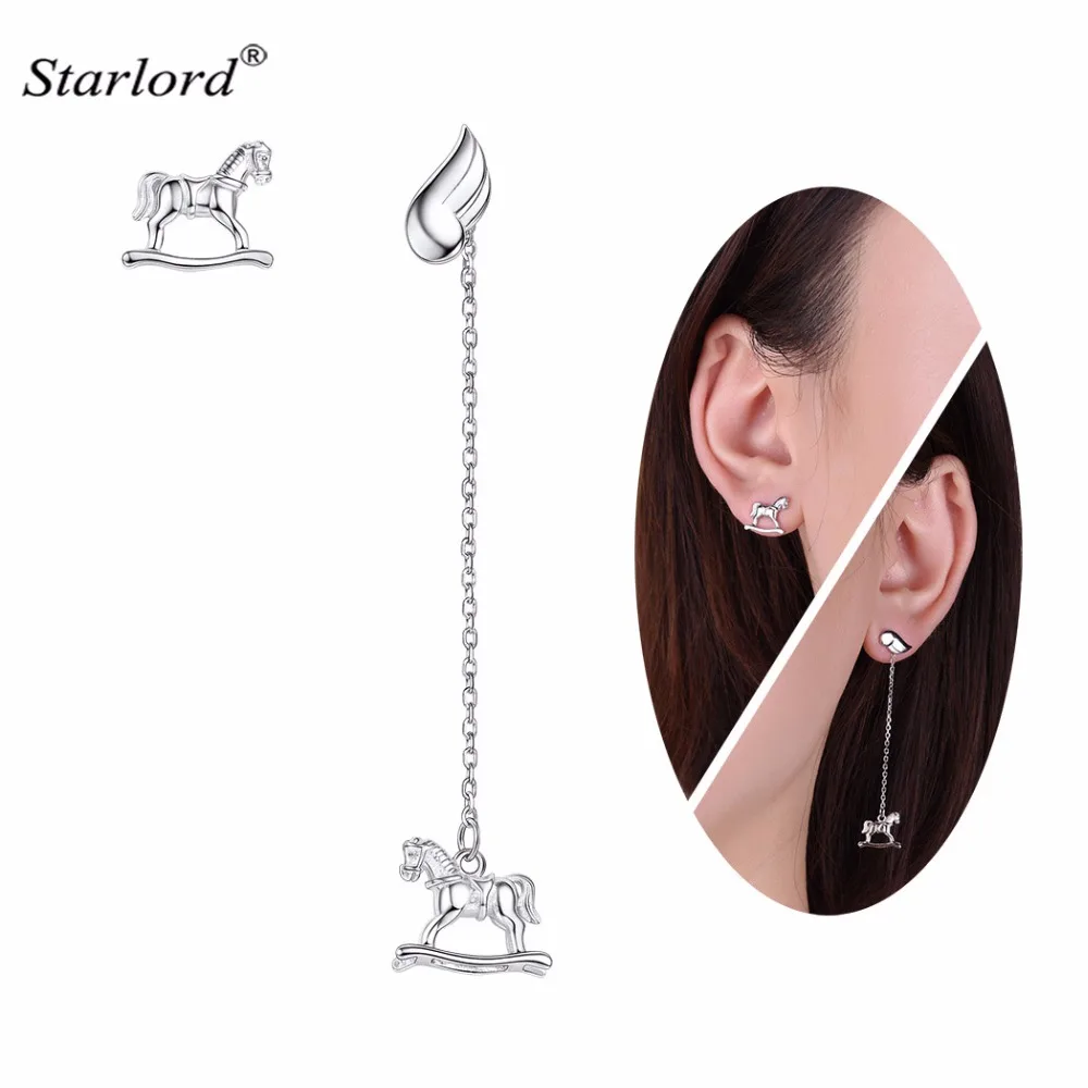 Cute Carousel Horse Earrings Dangle/Stud 925 Sterling Silver Animal Jewelry Merry Go Round Horse Asymmetric Earrings E6227B
Cute Carousel Horse Earrings Dangle/Stud 925 Sterling Silver Animal Jewelry Merry Go Round Horse Asymmetric Earrings E6227B