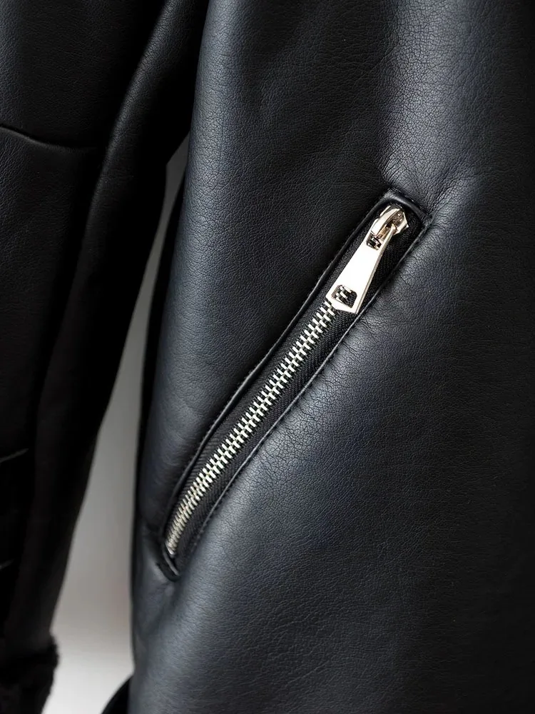 faux fur leather jacket coat Winter Motorcycle faux leather jacket Laipelar Winter Fashion outwear short jacket overcoat
faux fur leather jacket coat Winter Motorcycle faux leather jacket Laipelar Winter Fashion outwear short jacket overcoat
