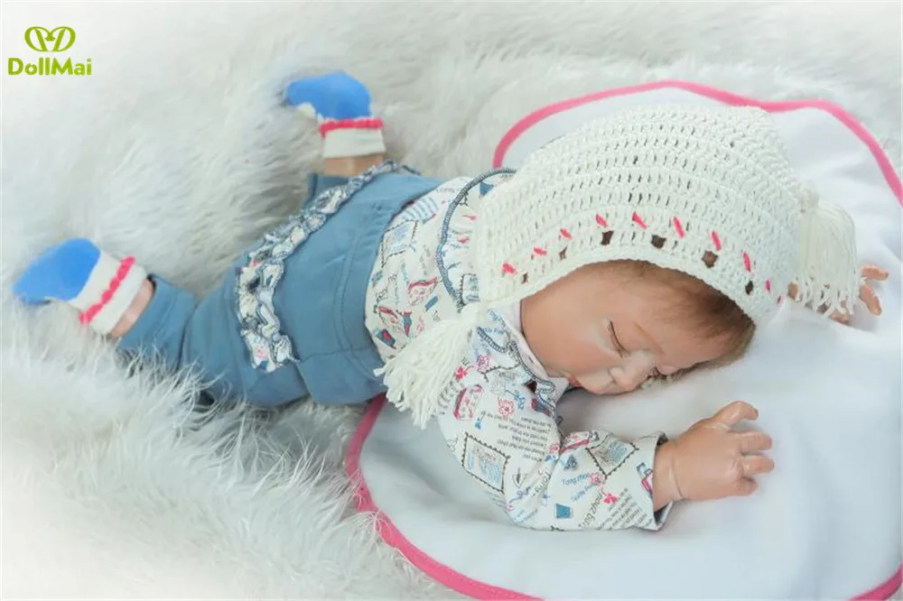 Реалистичная силиконовая кукла для новорожденных 23 дюйма 57 см | Игрушки и хобби