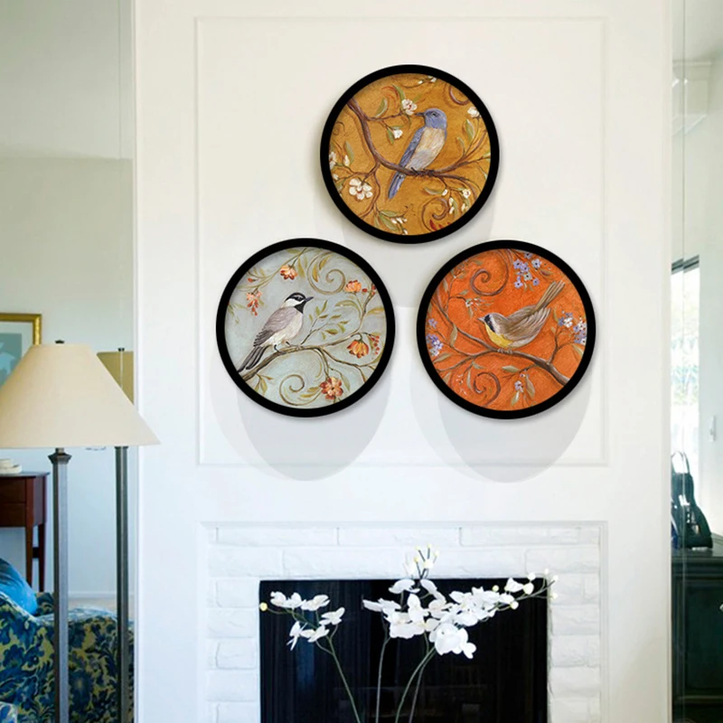 HAOCHU American Country Flower Birds Round Decorative Poster Wall Paintings Restaurant Pastoral Bedroom Vanity Mural Paintings
HAOCHU American Country Flower Birds Round Decorative Poster Wall Paintings Restaurant Pastoral Bedroom Vanity Mural Paintings