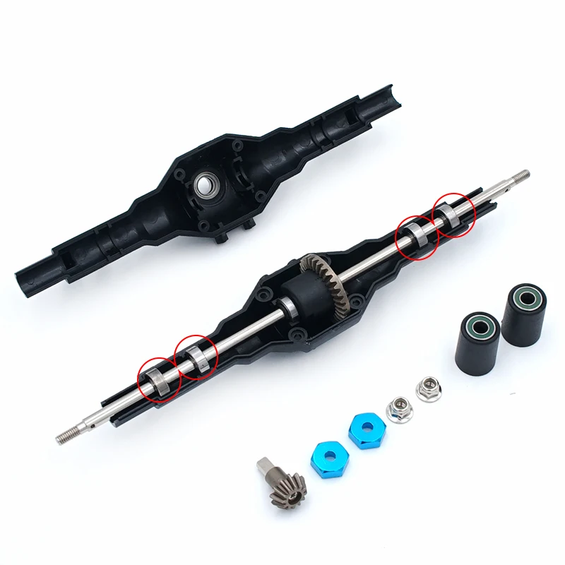 Wltoys 12428 12423 RC car spare parts rear axle rear gear box spare parts upgrade 4 bearing metal gear differential wave box
Wltoys 12428 12423 RC car spare parts rear axle rear gear box spare parts upgrade 4 bearing metal gear differential wave box