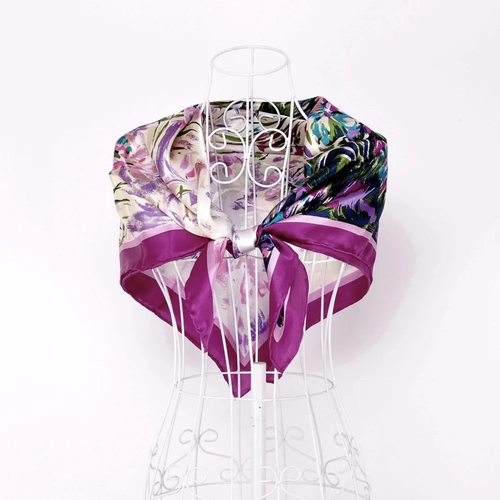 Aishidis 34" 100% Real Silk Square Scarf Luxury Brand Fashion Scarves & Wraps Oil Painting Works Hand-rolled Hems 2 Colors
Aishidis 34" 100% Real Silk Square Scarf Luxury Brand Fashion Scarves & Wraps Oil Painting Works Hand-rolled Hems 2 Colors