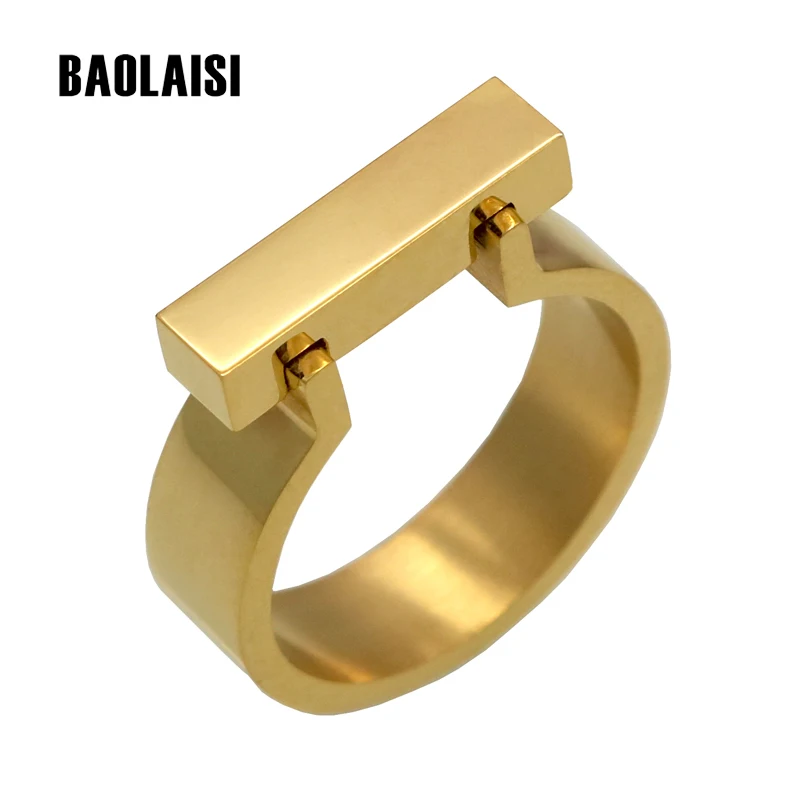 BAOLAISI Classics Stainless Steel Jewelry Horseshoe Flat Shackle Brand Ring Punk Finger Love Ring Gold Color Rings For Women
BAOLAISI Classics Stainless Steel Jewelry Horseshoe Flat Shackle Brand Ring Punk Finger Love Ring Gold Color Rings For Women