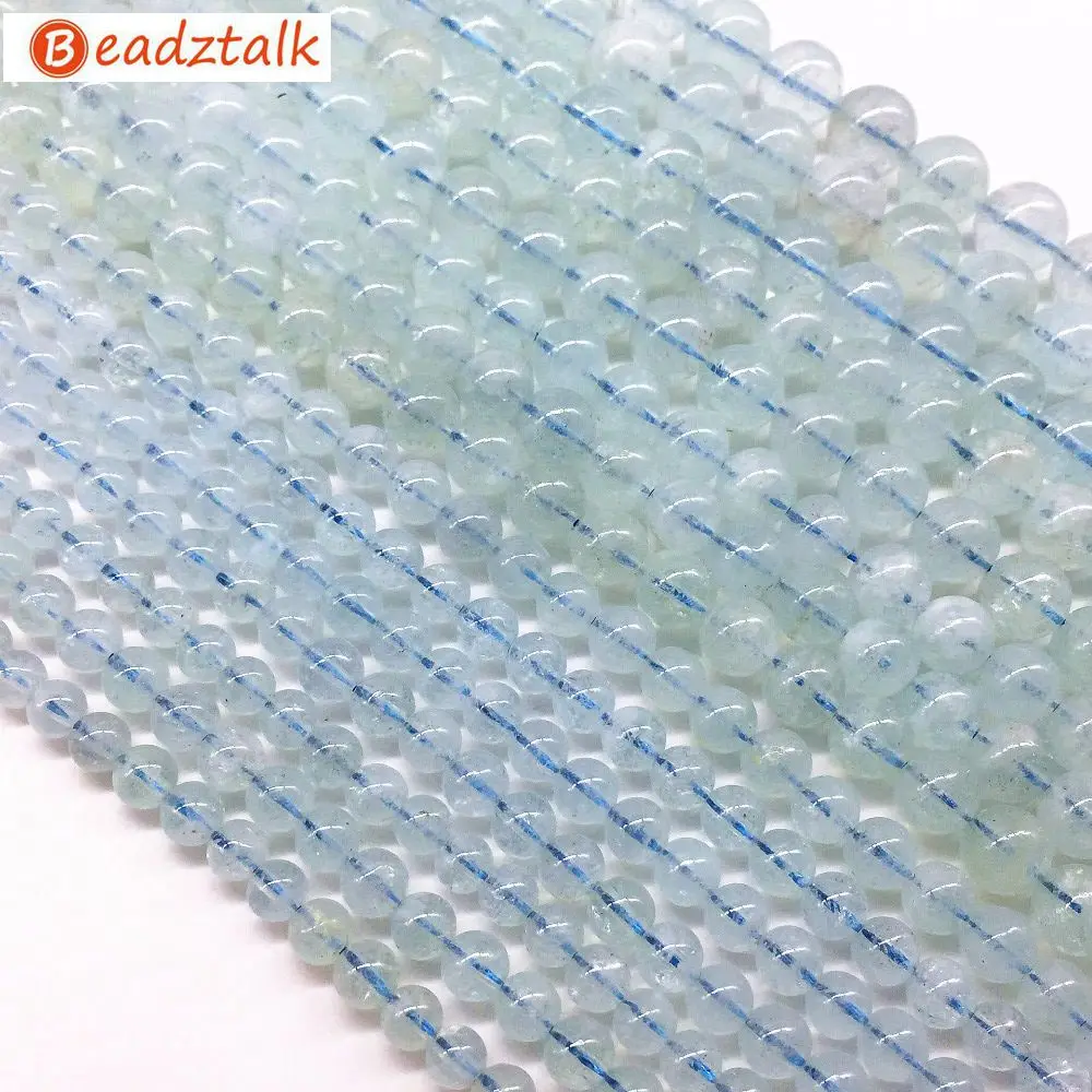 AA+ Natural Aquamarines Blue Stone Beads Round Smooth Crystals For DIY Making Earrings Bracelet Jewelry
AA+ Natural Aquamarines Blue Stone Beads Round Smooth Crystals For DIY Making Earrings Bracelet Jewelry